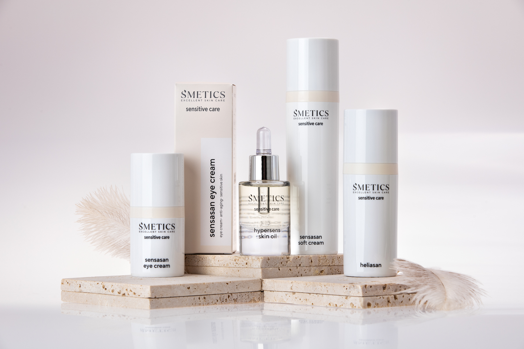 sensitive care für sensible Haut von S’METICS S’METICS sensitive care products for sensitive skin, including cream, oil, and eye care