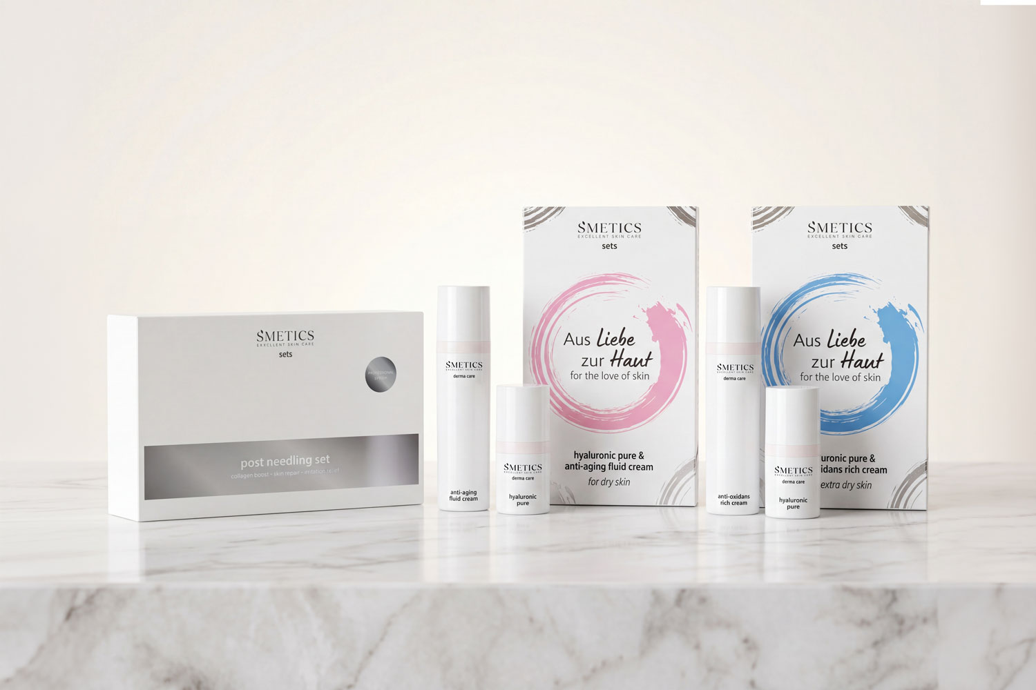 web-smetics-sets S’METICS skincare sets, featuring gift packaging and skincare products tailored to various skin needs
